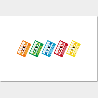 Colorful cassette collection Posters and Art